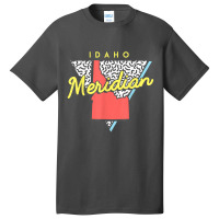 Meridian Idaho T Shirt Retro Id Apparel Souvenir Basic T-shirt | Artistshot