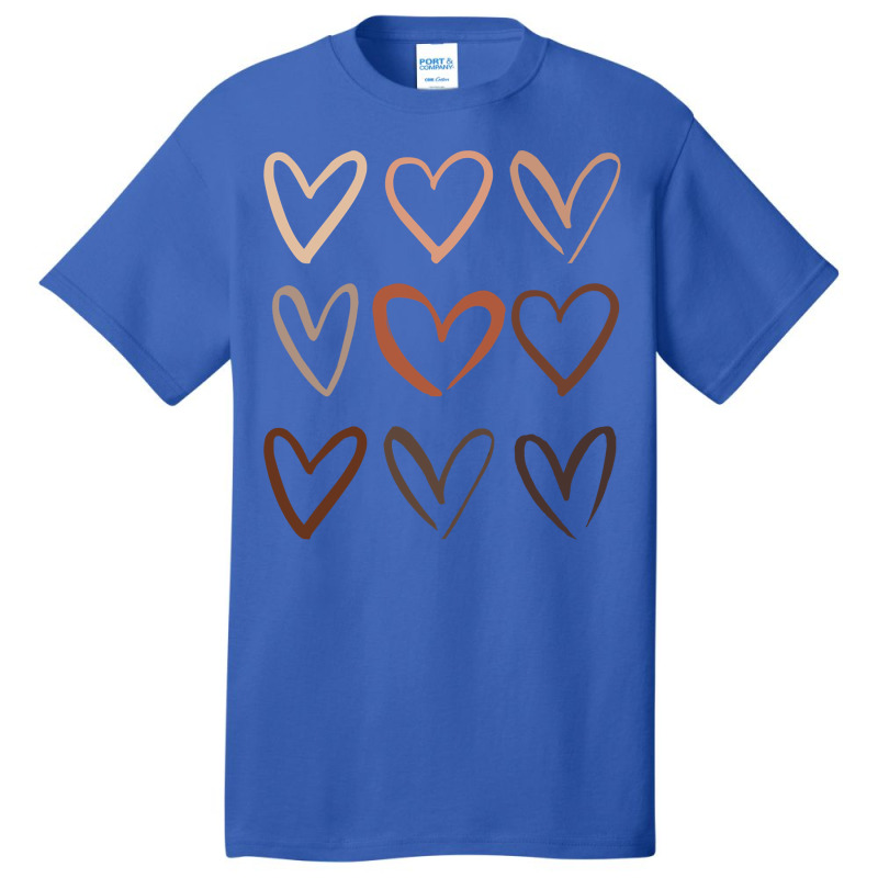 Skin Tone Hearts, Be Kind, Melanin Basic T-shirt | Artistshot