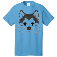 Alaskan Malamute Costume Cute Dog Face Halloween Basic T-shirt | Artistshot