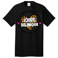 Equipo Bilingue Spanish Bilingual Team Squad Back To School Basic T-shirt | Artistshot