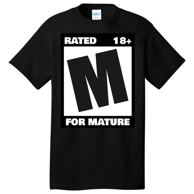 Rated M For Mature Basic T-shirt by DEMARCOBLACK | Artistshot