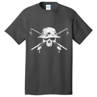 Fishing Skull, Fishing Skull Vintage, Fishing Skull Art, Fishing Skull Basic T-shirt | Artistshot