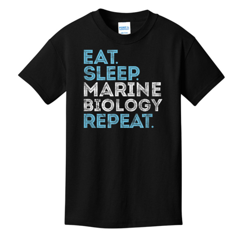 Eat Sleep Marine Biology Repeat Marine Biologist Distressed Basic Youth T-shirt by August | Artistshot