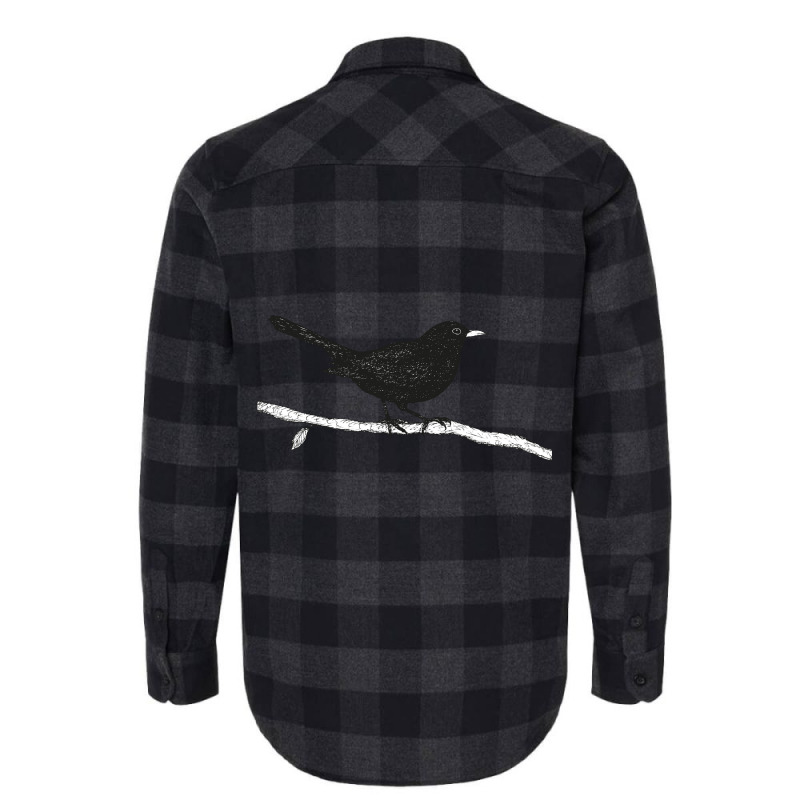 Blackbird Pen Drawing Flannel Shirt | Artistshot