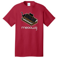 Synthesizer Cat Meow Basic T-shirt | Artistshot