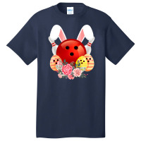 Bowling Easter Bunny Egg 2020 Rabbit Flowers Pascha Bowler Basic T-shirt | Artistshot