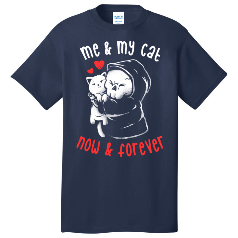 Me And My Cat Now And Forever -  Cute Kitty Skull Gift Basic T-shirt | Artistshot