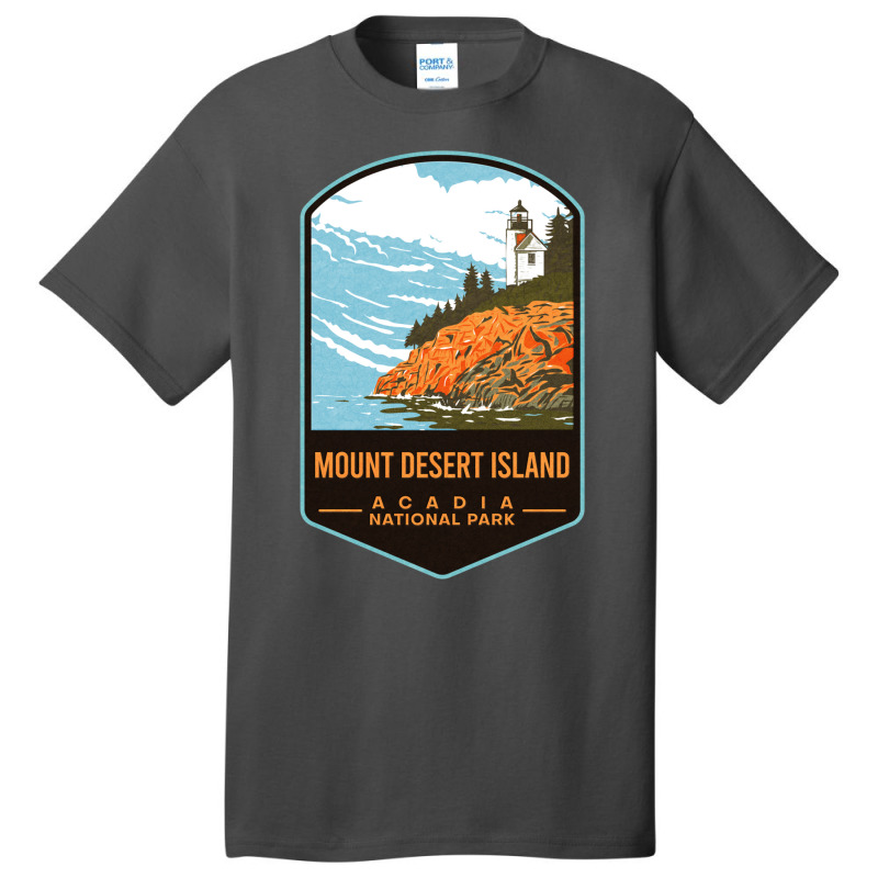 Mount Desert Island Acadia National Park Basic T-shirt by cm-arts | Artistshot