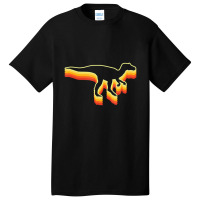 Allosaurus Vintage Retro Rainbow Basic T-shirt | Artistshot