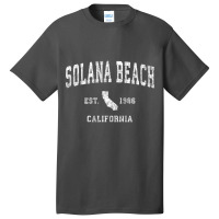 Solana Beach California Ca Vintage Athletic Sports Design Pullover Hoo Basic T-shirt | Artistshot