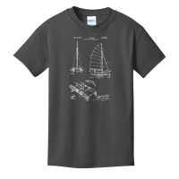 Catamaran Sailboat Patent Print, Catamaran Sailboat Patent, Catamaran, Basic Youth T-shirt | Artistshot