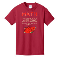 Math And Watermelons Mathematics Calculation Numbers T Shirt Basic Youth T-shirt | Artistshot