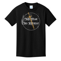 No Fear No Retreat, Sword Of The Spirit   Medieval Design Long Sleeve Basic Youth T-shirt | Artistshot