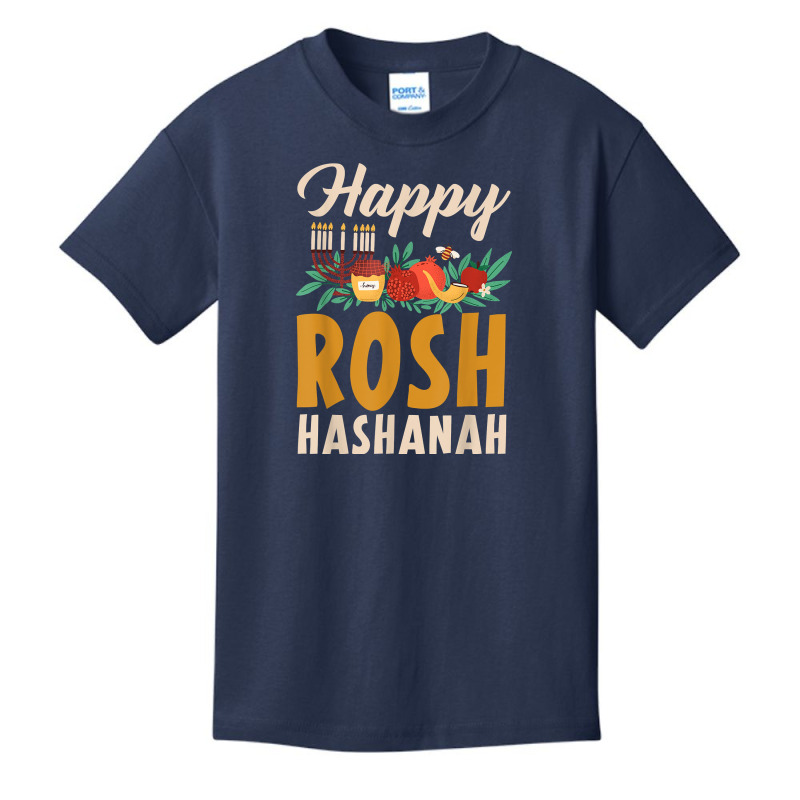 Happy Rosh Hashanah Shofar Jews Holiday Jewish New Year T Shirt Basic Youth T-shirt | Artistshot