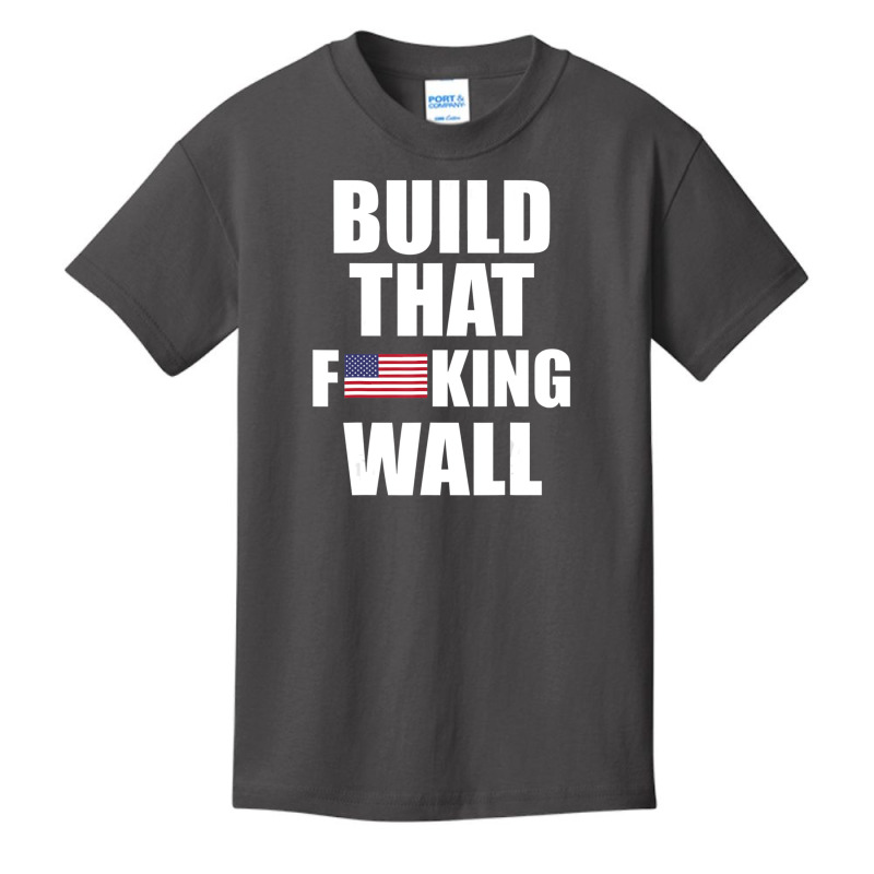 Build The Wall Donald Trump Rally Basic Youth T-shirt | Artistshot