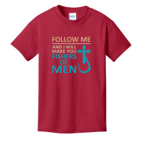 Follow Me Fishers Of Men Christian Hook Gifts T Basic Youth T-shirt | Artistshot