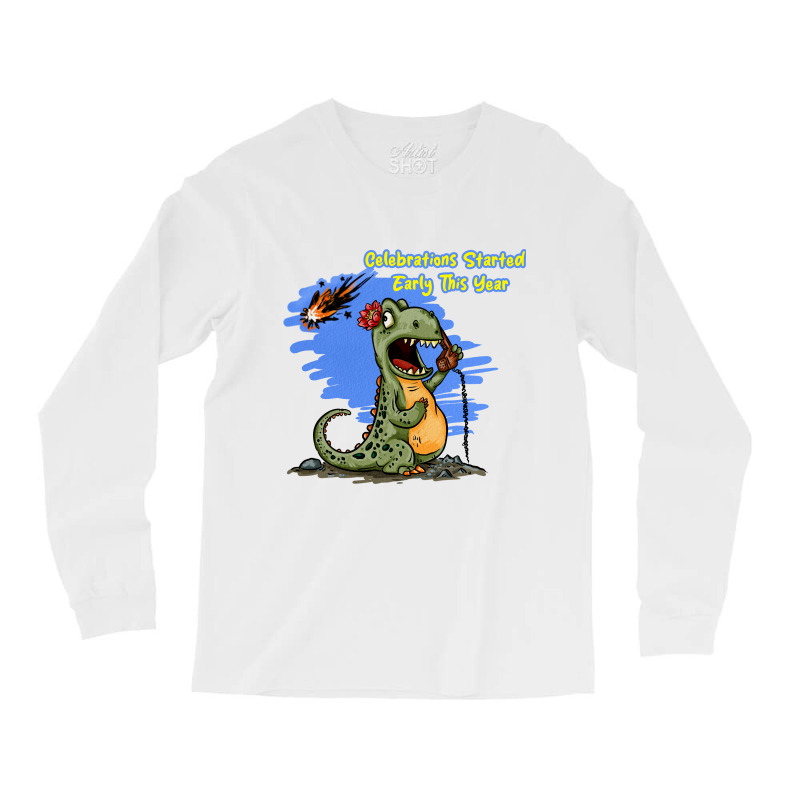 Dino Celebrations Long Sleeve Shirts by deepbox | Artistshot