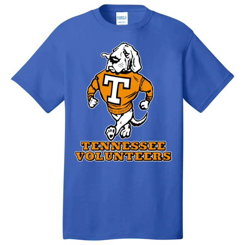 Vintage Tennessee Vols Mascot - Front And Back Design Basic T-shirt by cm-arts | Artistshot