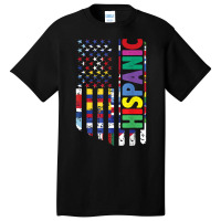 Usa And Latin American Countries Flag Hispanic Heritage T Shirt Basic T-shirt | Artistshot