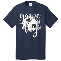 Game Day Soccer Ball With Hearts Soccer Mom Soccer Player Basic T-shirt | Artistshot