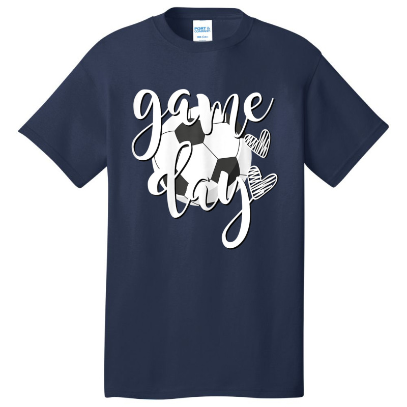 Game Day Soccer Ball With Hearts Soccer Mom Soccer Player Basic T-shirt by Koyanho62 | Artistshot