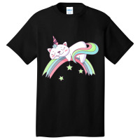 Cute Kawaii Unicorn Cat Basic T-shirt | Artistshot