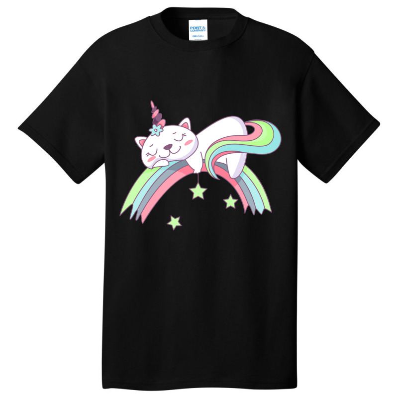 Cute Kawaii Unicorn Cat Basic T-shirt | Artistshot