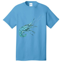 Aqua Colored Prawn Basic T-shirt | Artistshot