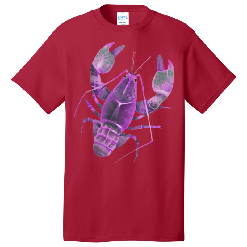 Aqua Purple Colored Lobster Basic T-shirt | Artistshot