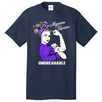 Migraine Warrior Unbreakable Awareness Basic T-shirt | Artistshot