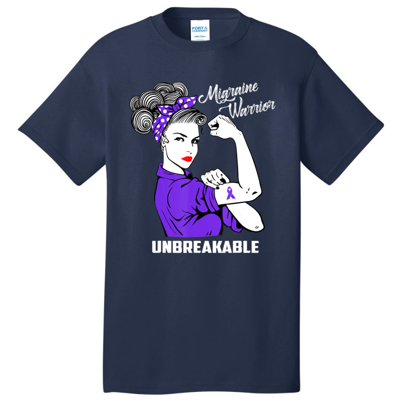 Migraine Warrior Unbreakable Awareness Basic T-shirt | Artistshot