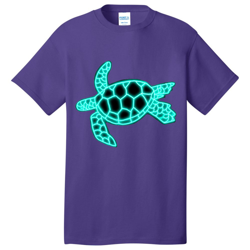 Neon Sea Turtle Basic T-shirt | Artistshot