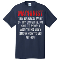 Machinist Part Machine Operator Machining Basic T-shirt | Artistshot