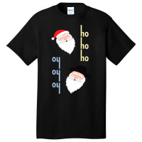 Oy Oy Oy Jewish Santa Funny Hanukkah Pajamas Top Gifts Basic T-shirt | Artistshot