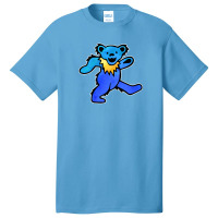 Blue Grateful Dancing Hippie Classic Rock Dead Bear Basic T-shirt | Artistshot