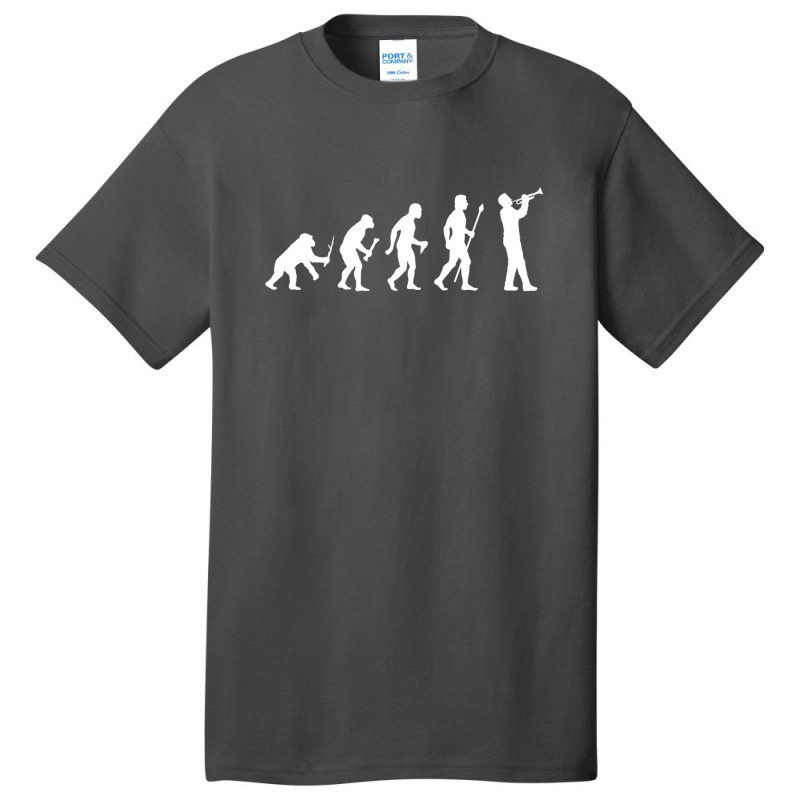 Trumpet Evolution Of Mansilhouette Basic T-shirt by DenzelTyler | Artistshot