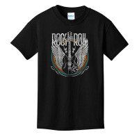 Distressed Vintage Retro 80s Rock & Roll Music Guitar Wings Basic Youth T-shirt | Artistshot