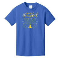 Happy Hanukkah Menorah Jewish Chanukah Festive Holiday Basic Youth T-shirt | Artistshot