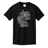 Germany Map Silhouette Towns Cities Berlin Hamburg Travel Premium T Sh Basic Youth T-shirt | Artistshot