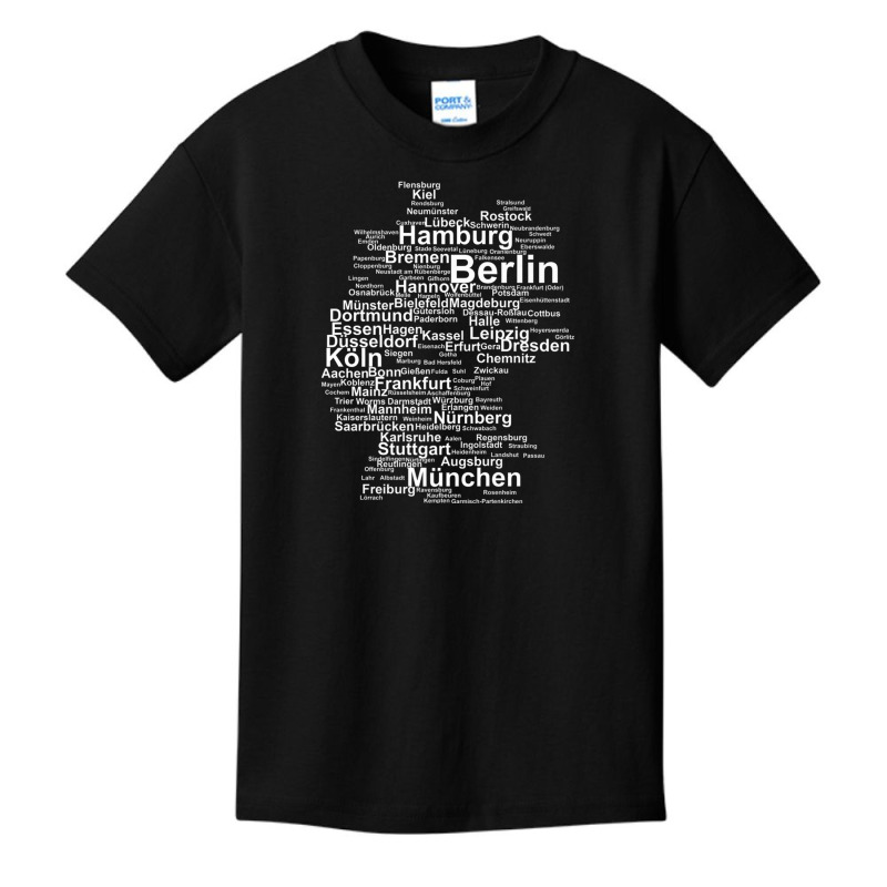 Germany Map Silhouette Towns Cities Berlin Hamburg Travel Premium T Sh Basic Youth T-shirt | Artistshot