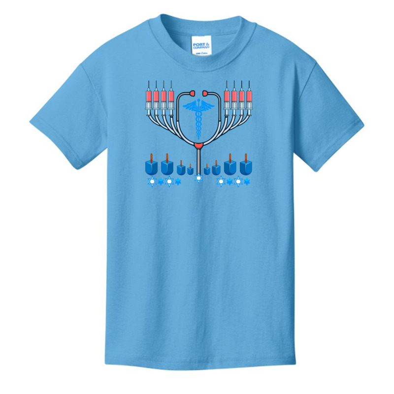 Jewish Hanukkah Chanukah Doctor Medical Menorah  Gifts Basic Youth T-shirt | Artistshot