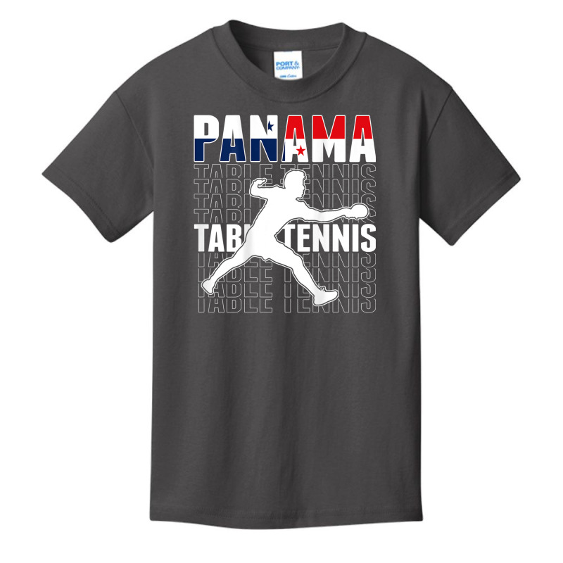 Panama Table Tennis Fans Jersey Panamanian Flag Ping Pong Basic Youth T-shirt by Outpost | Artistshot