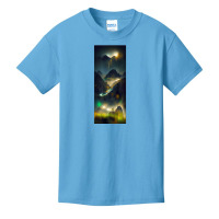 Quasar In Motion Across The Night Sky Mountain Blur Northern T Shirt Basic Youth T-shirt | Artistshot