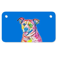 Happy Large Mixed Breed Dog S Motorcycle License Plate | Artistshot