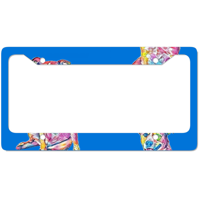 Happy Large Mixed Breed Dog S License Plate Frame | Artistshot