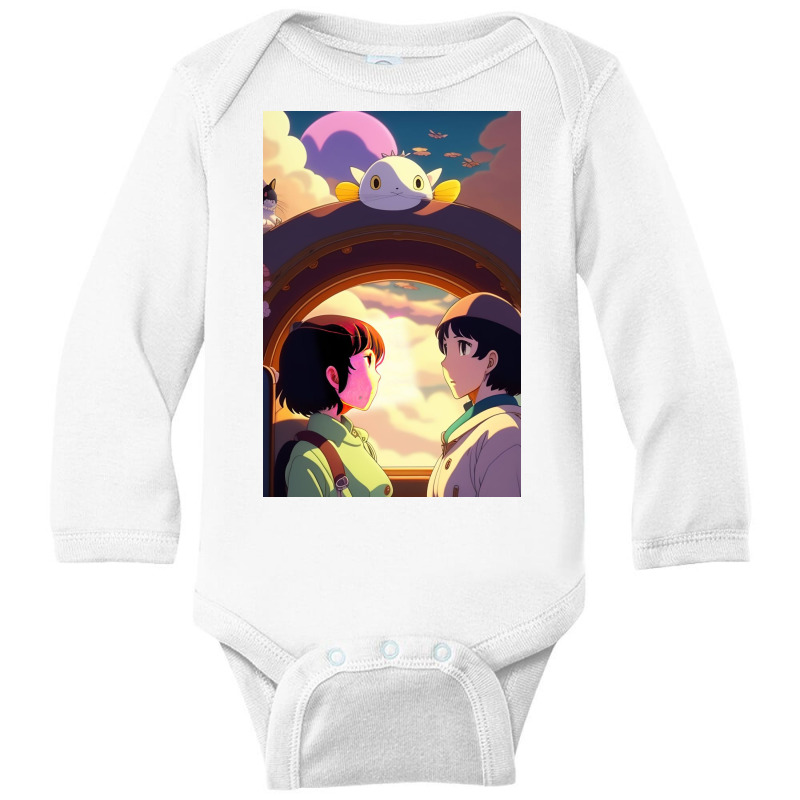 Studio Ghibli's Howl's Moving Castle Hauru No Ugok Long Sleeve Baby Bodysuit by RobertGreenwood | Artistshot