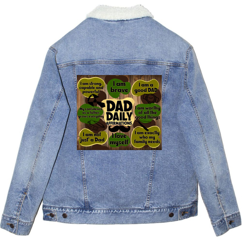 Dad Daily Affirmations Unisex Sherpa-lined Denim Jacket | Artistshot