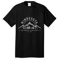 Minnesota North Star State Est. 1858 Vintage Mountains Gift Pullover H Basic T-shirt | Artistshot