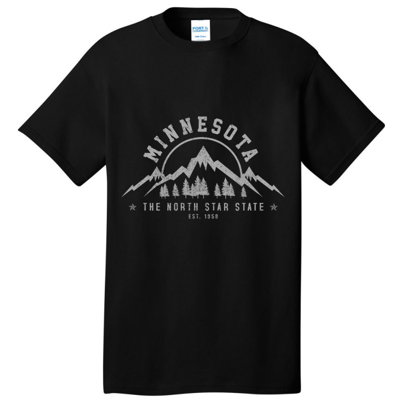 Minnesota North Star State Est. 1858 Vintage Mountains Gift Pullover H Basic T-shirt | Artistshot