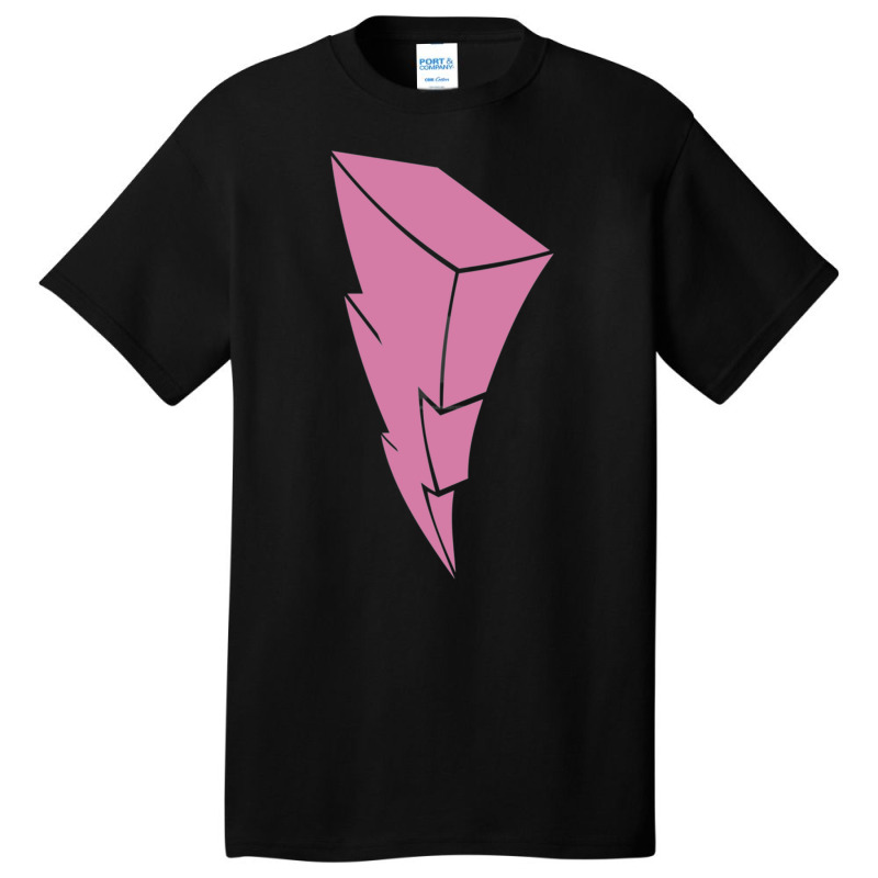 Pink Ranger Lightning Symbol Basic T-shirt by cm-arts | Artistshot